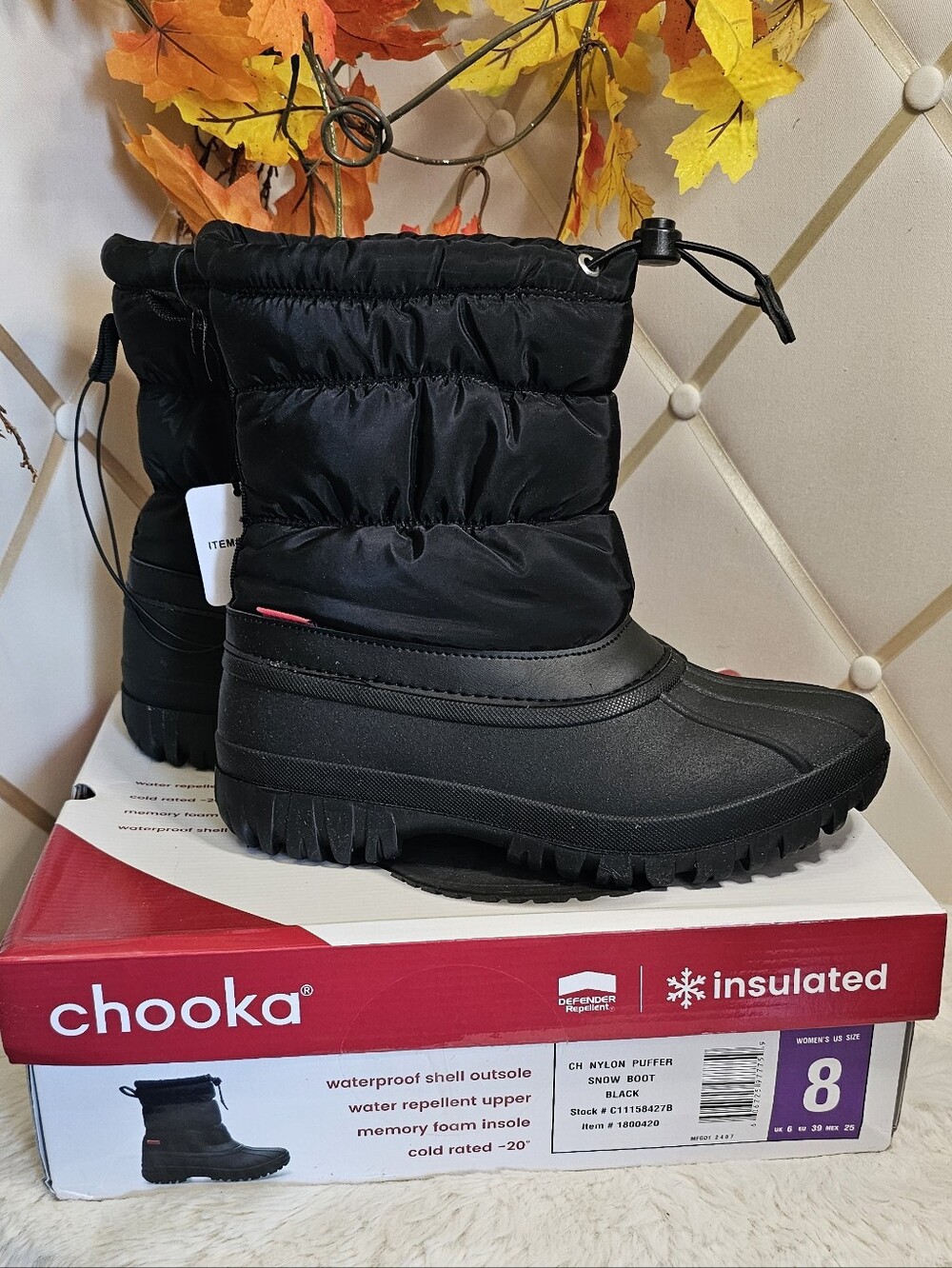 Chooka Black Insulated Womans Snow Boots